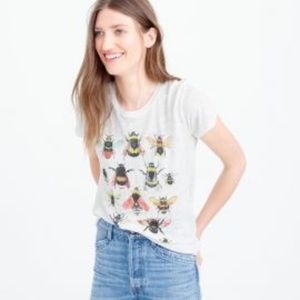 JCrew Save the Bees Buglife Linen Tshirt
